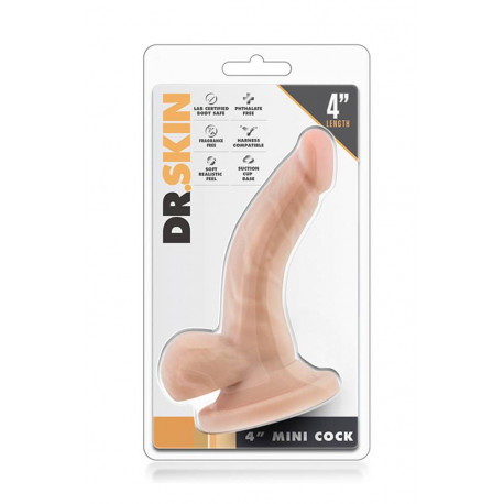 DILDO DR. SKIN 4 INCH MINI COCK BEIGE