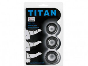 TITAN 3 IN 1 SILICONE RINGS BLACK